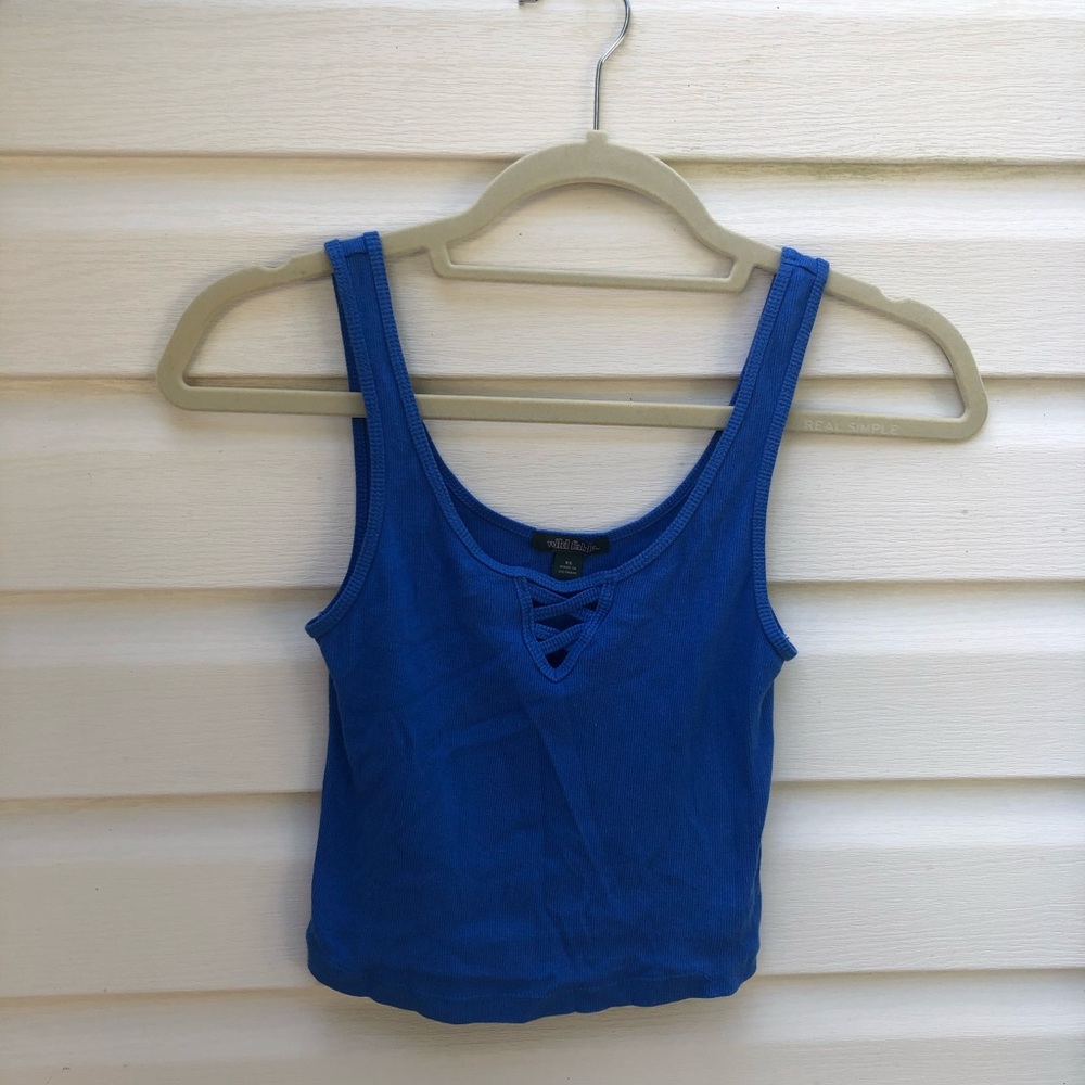 Royal blue crop top